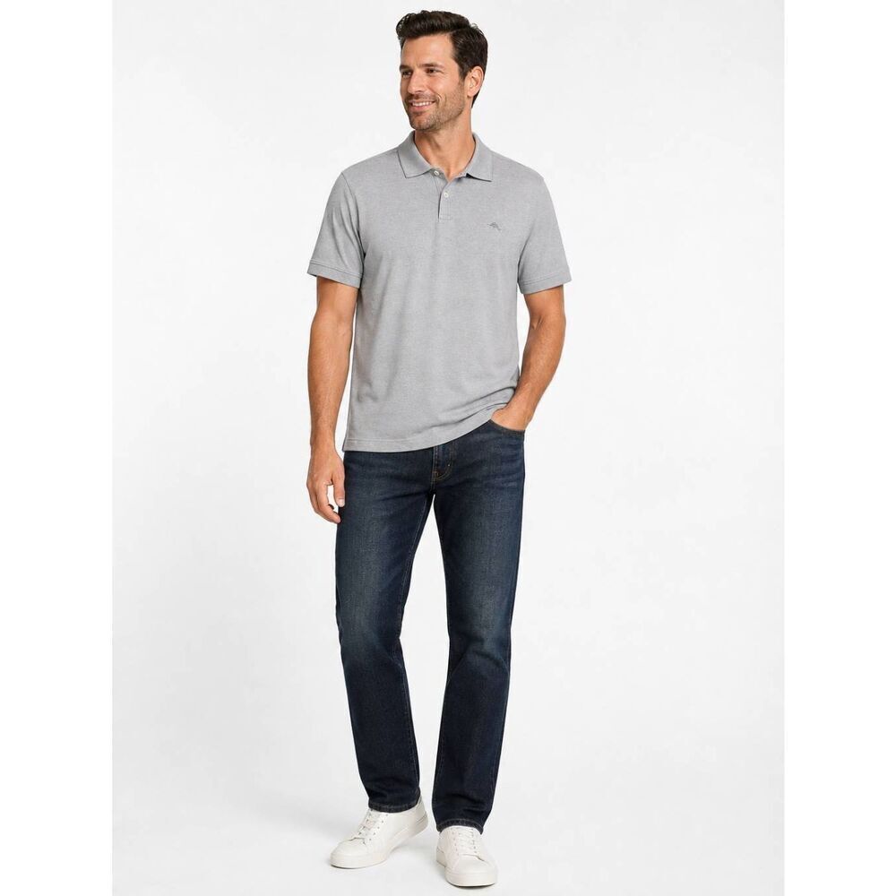 Tommy Bahama Polo Shirt Mens Large Gray Short Sleeve Casual Golf